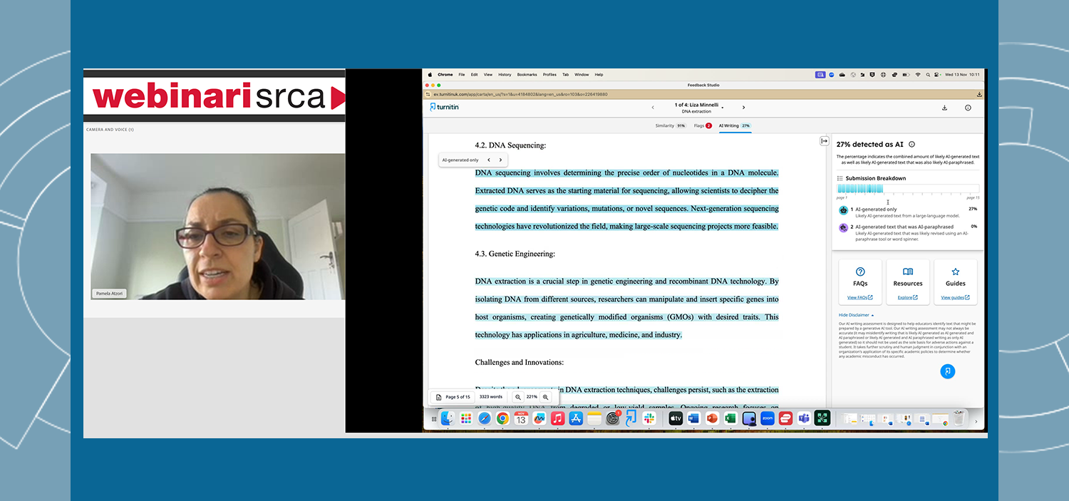Održan webinar Srca o korištenju alata za detekciju AI generiranog teksta u softveru Turnitin
